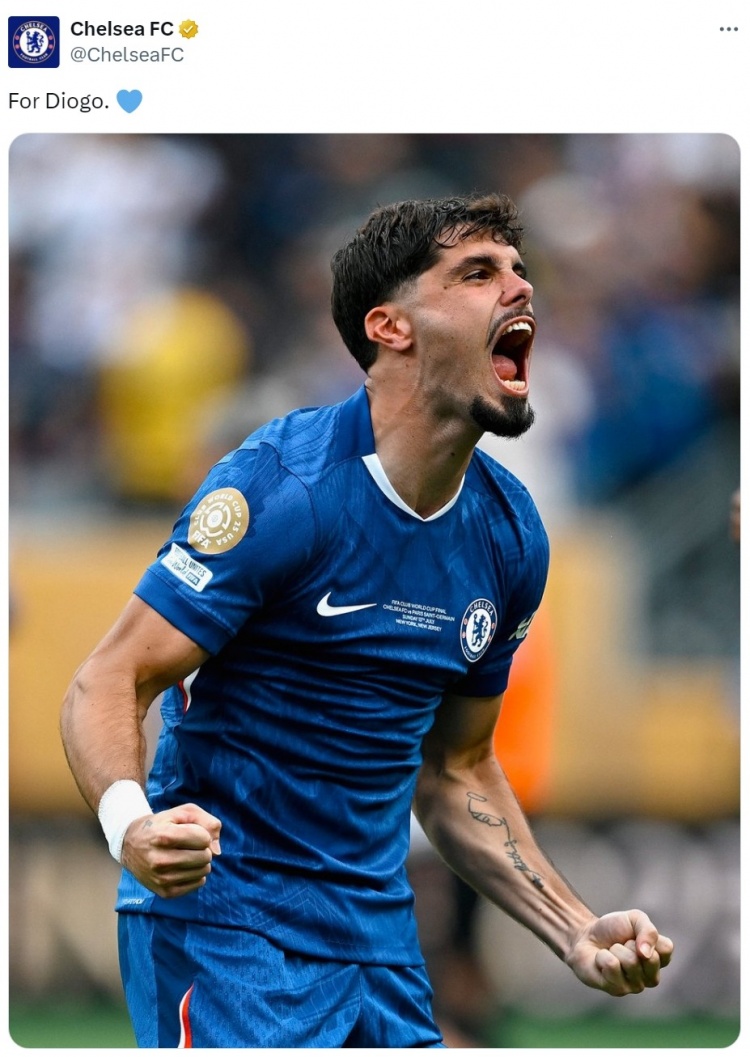 R.I.P.切爾西官方社媒曬內(nèi)托慶祝照片：獻(xiàn)給若塔