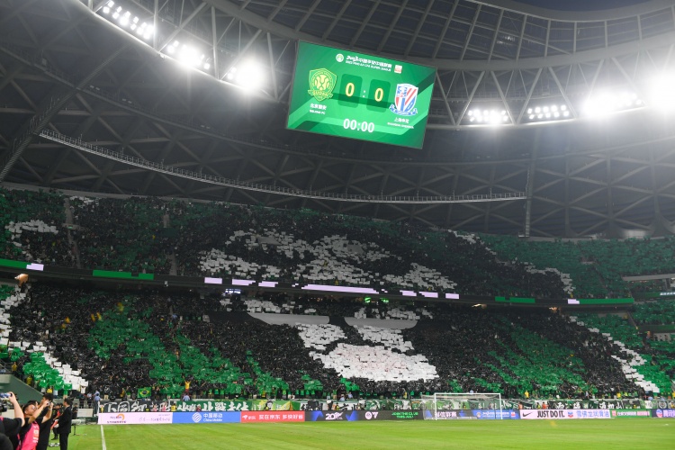 北青：京滬戰(zhàn)工體將展現(xiàn)全場(chǎng)TIFO，圖案將從一層延伸到三層