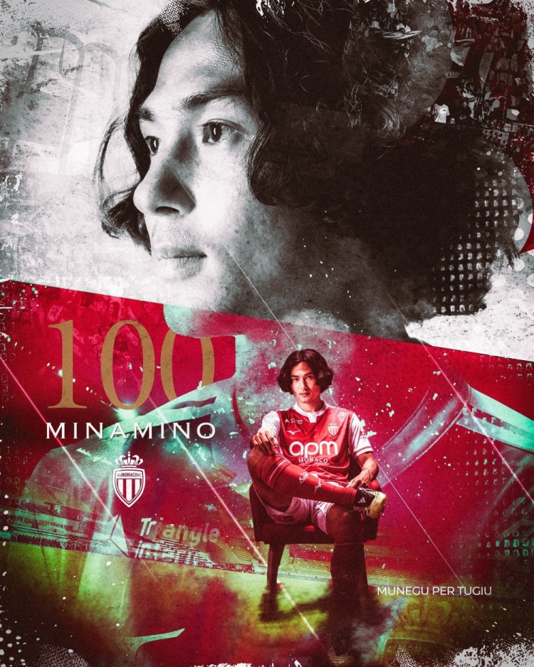 代表摩納哥各項賽事出戰(zhàn)100場成就達成，摩納哥官媒曬海報紀念