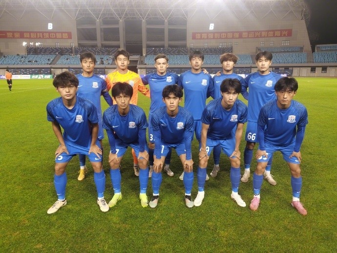 青少年精英聯(lián)賽U21組晉級(jí)賽階段I組第3輪，上海申花7-0青島西海岸