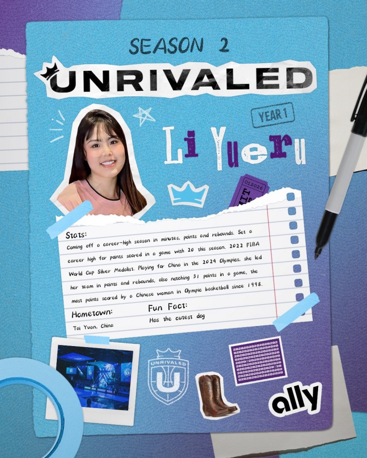 一月份開打！三人籃球聯(lián)賽Unrivaled官宣李月汝加盟！
